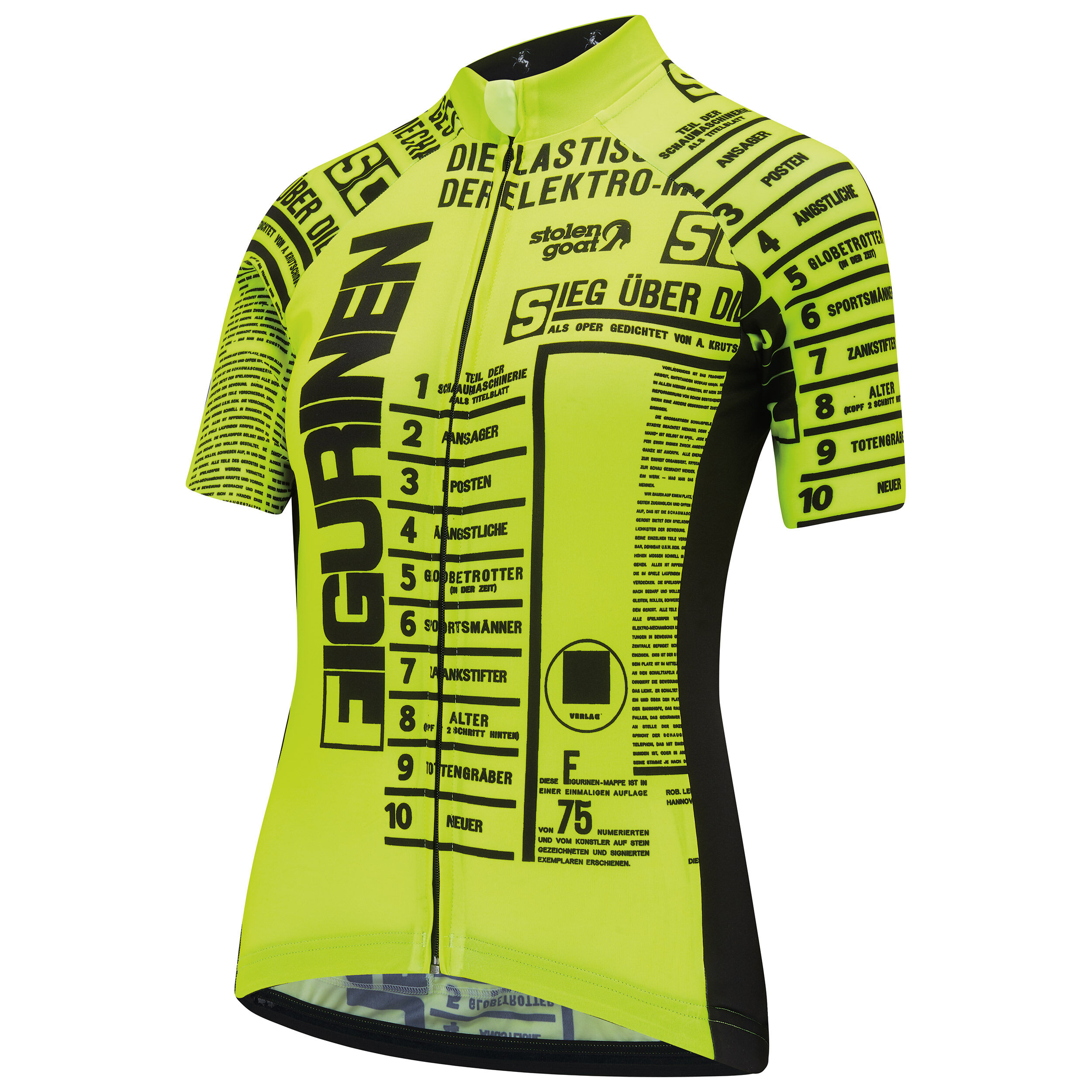 Fluro yellow cycling jersey clearance